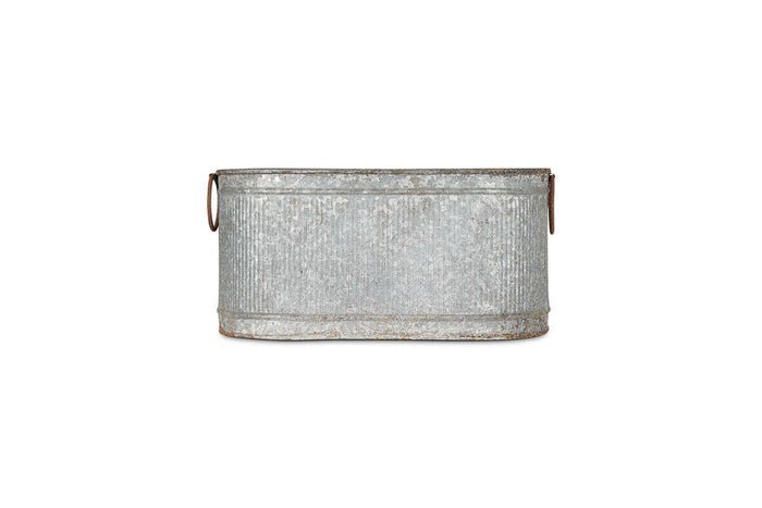 Nkuku Akasa Trough Planter – Zinc — plant pot from Botanic Row