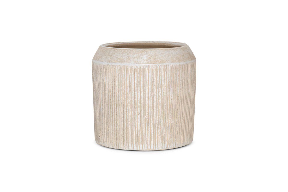 Nkuku Kubo Ceramic Planter – Cream