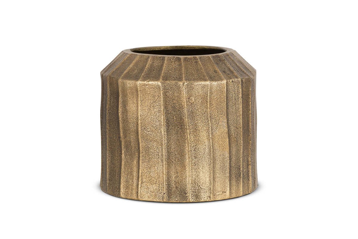 Nkuku Nabara Cast Aluminium Planter – Antique Brass
