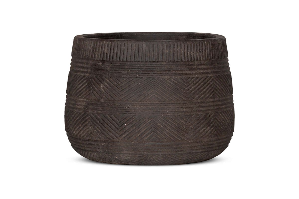 Nkuku Zadie Terracotta Planter – Grey – Large